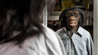 Chimp Tries On Neighbor's Glasses Fine Art Photograph by Zeke K